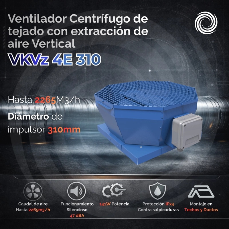 VENT. CENTR. TEJADO AIROLITE VKVZ 4E 310 - 2