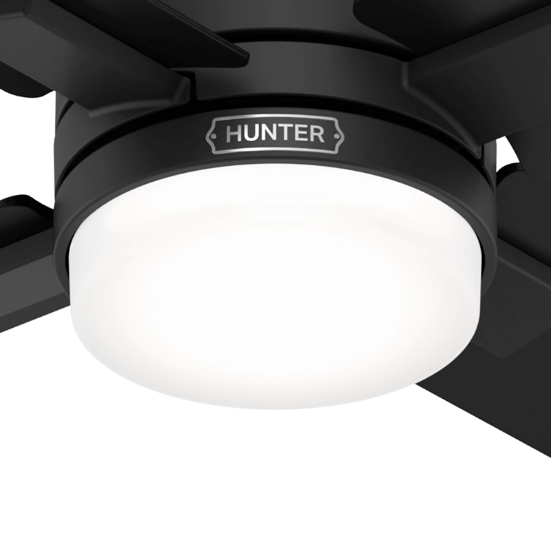 VENTILADOR TECHO HUNTER MILA NEGRO - 3