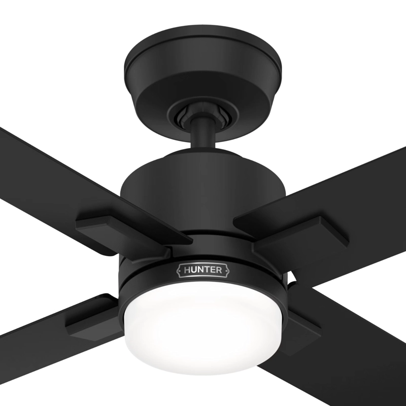 VENTILADOR TECHO HUNTER MILA NEGRO - 6