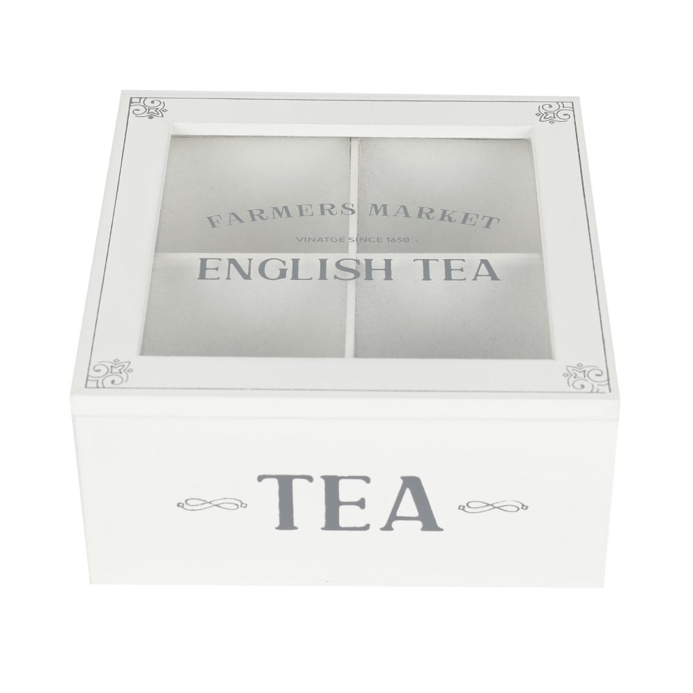 CAJA DE TÉ BLANCO 18.3X18.3X7CM - 1