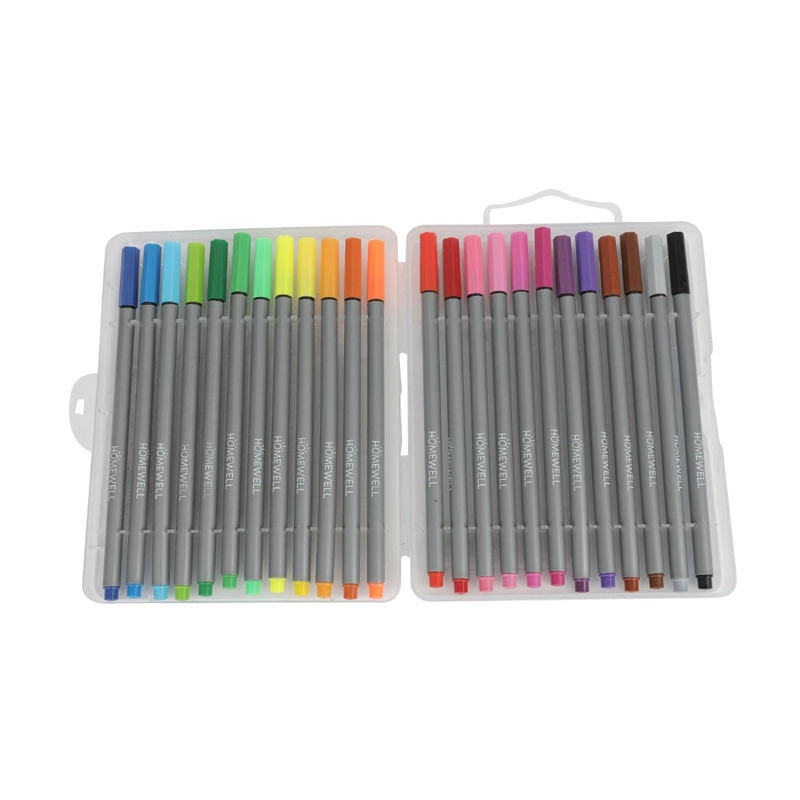 SET LÁPICES PUNTA FINA HOMEWELL 24 COLORES - 2