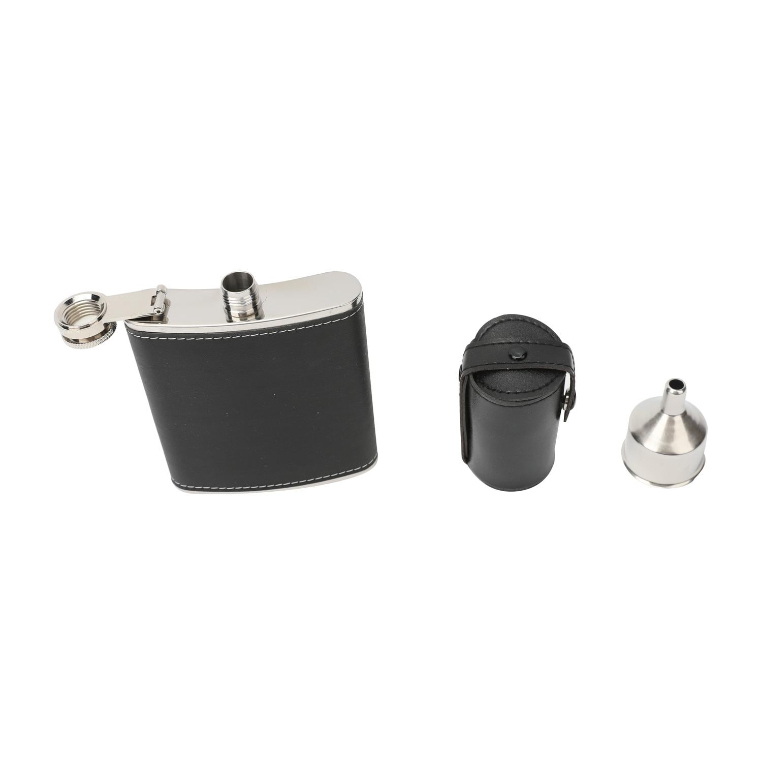 SET HOMEWELL FRASCO 200 ML PETACA + 4 VASOS + EMBUDO - 3