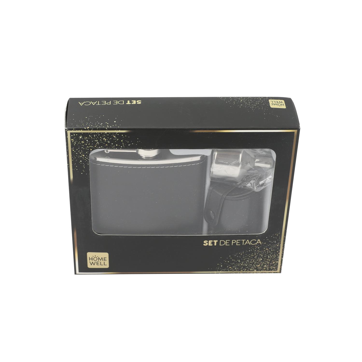 SET HOMEWELL FRASCO 200 ML PETACA + 4 VASOS + EMBUDO - 4