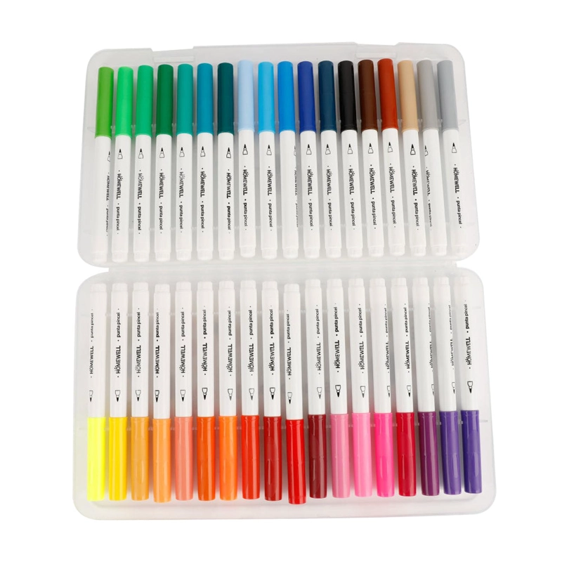MARCADORES HOMEWELL DE COLORES PUNTA PINCEL 36U - 2