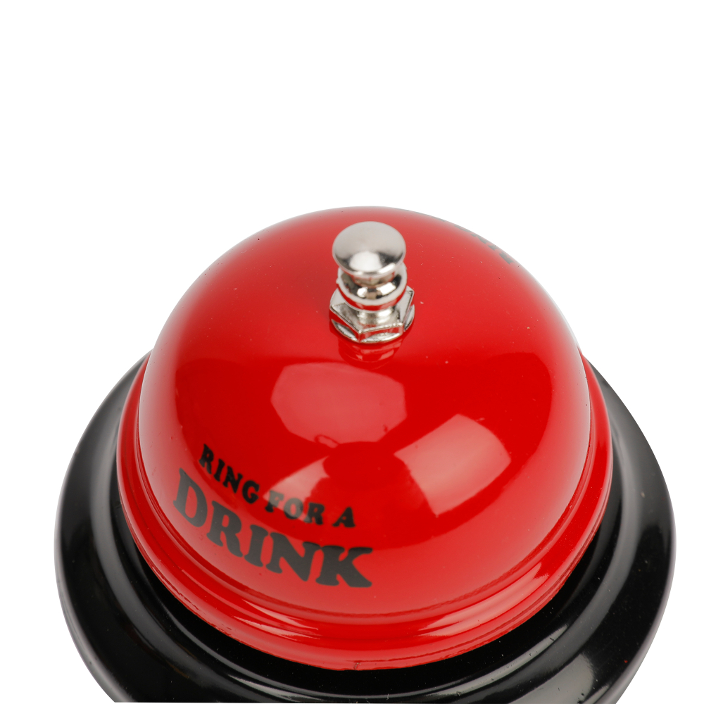 CAMPANILLA TIMBRE DE MESA ROJO 'RING FOR A DRINK' - 2