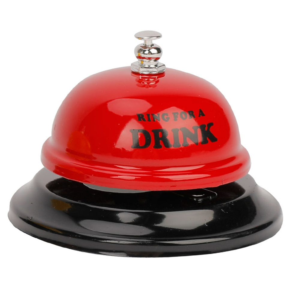 CAMPANILLA TIMBRE DE MESA ROJO 'RING FOR A DRINK' - 1