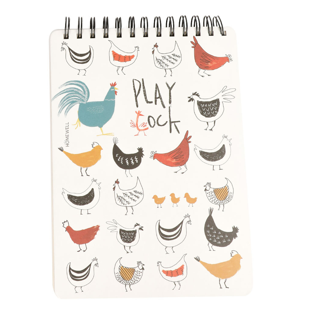 LIBRETA DISEÑO GALLO GALLINA 18.4X25CM (80 HOJAS) - 1