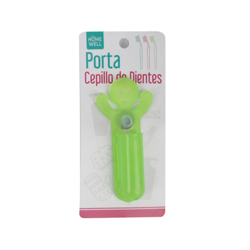 PORTA CEPILLO DE DIENTES HOMEWELL ÚNICO CHUPÓN ADHERENTE VERDE - 1