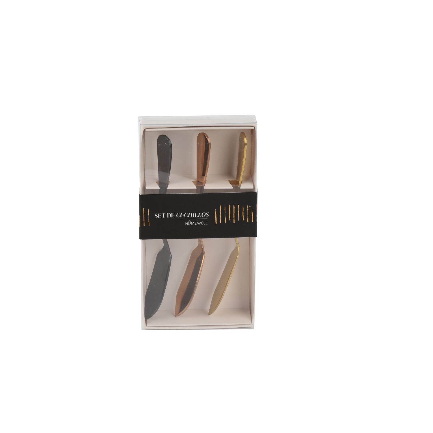 SET 3 CUCHILLOS METAL 1.6X14.6CM - 1
