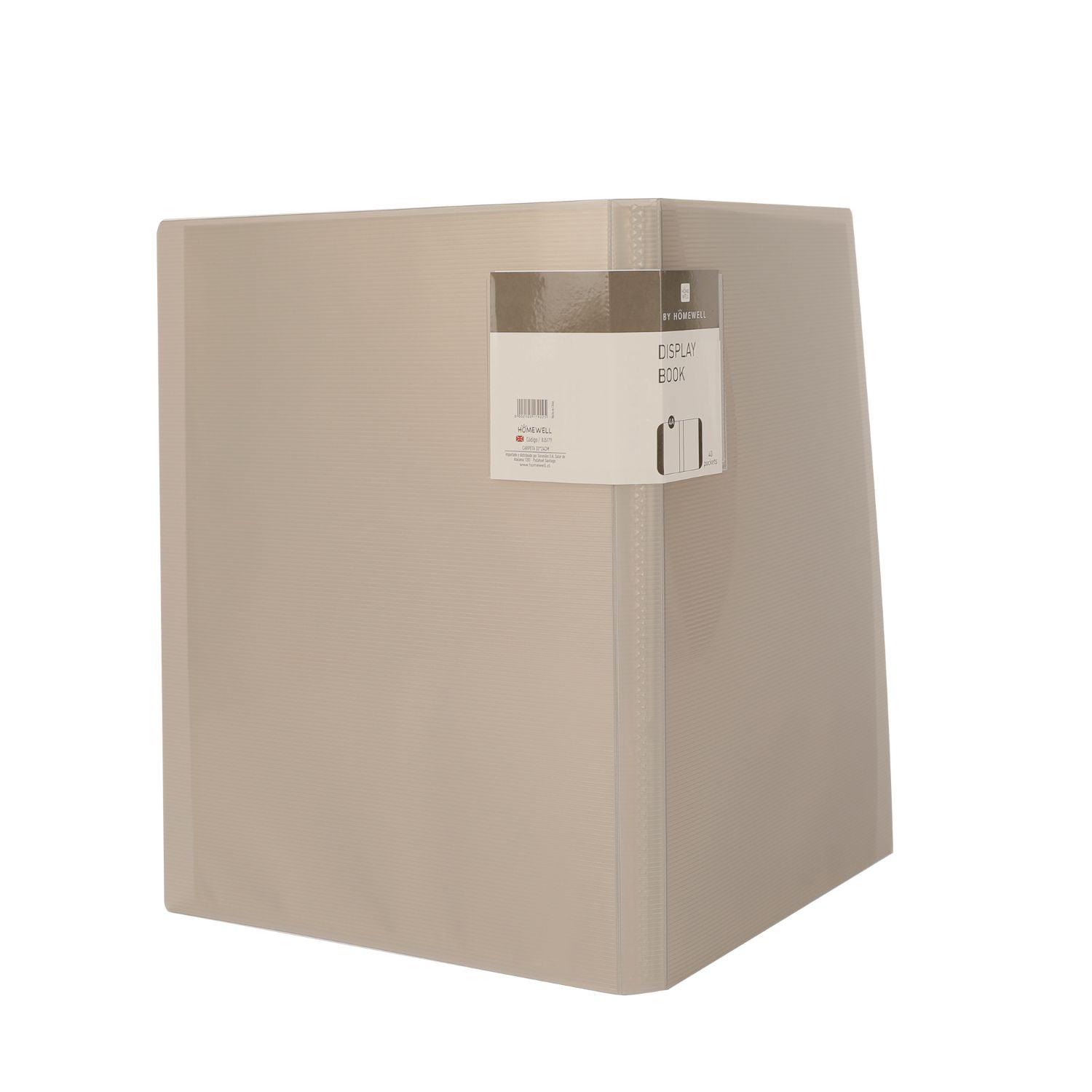 CARPETA DE PLÁSTICO HOMEWELL GRIS 24X13X2CM - 3