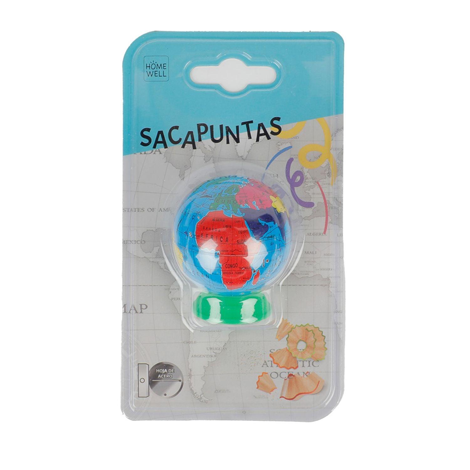 SACAPUNTAS HOMEWELL DISEÑO MAPAMUNDI 6X4CM VERDE - 1