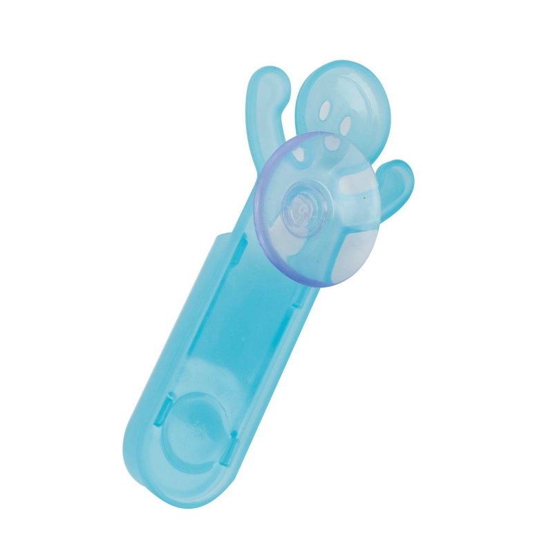 PORTA CEPILLO DE DIENTES HOMEWELL ÚNICO VENTOSA ADHERENTE AZUL - 3