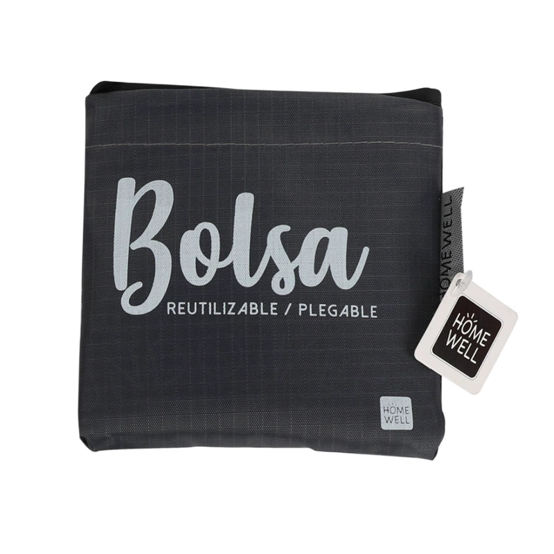 BOLSA HOMEWELL PLEGABLE GRIS 45*63 CM - 1