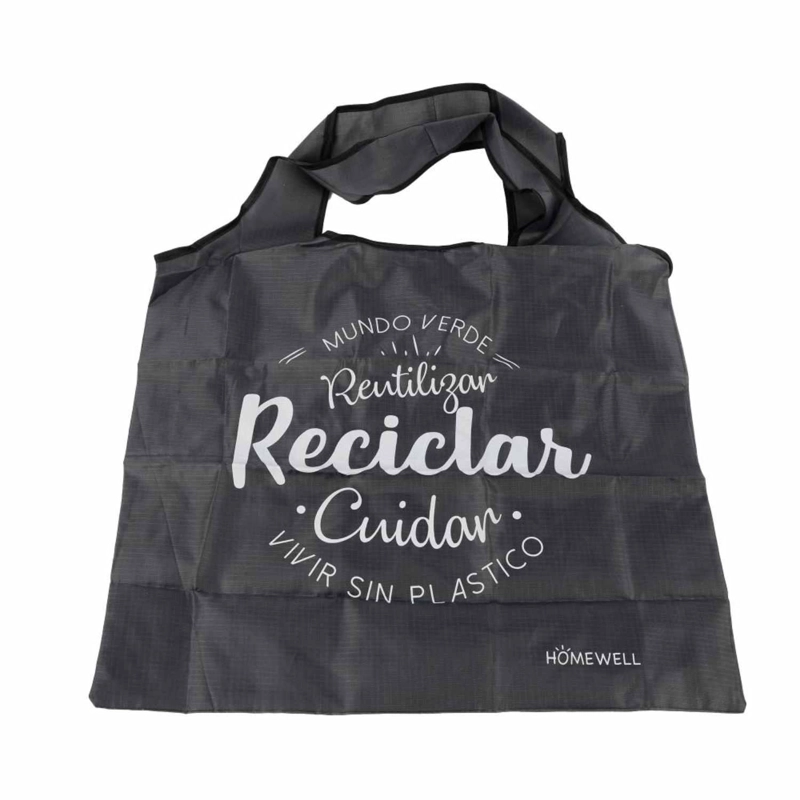 BOLSA HOMEWELL PLEGABLE GRIS 45*63 CM - 2