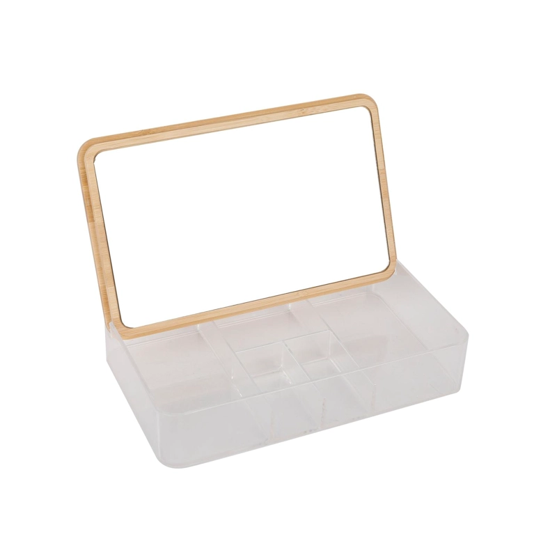 JOYERO HOMEWELL AMARILLO CON ESPEJO 22.5*14*5CM - 1