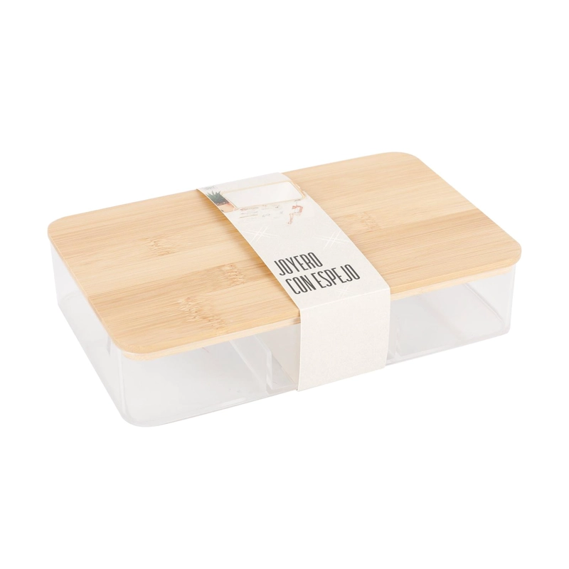 JOYERO HOMEWELL AMARILLO CON ESPEJO 22.5*14*5CM - 2