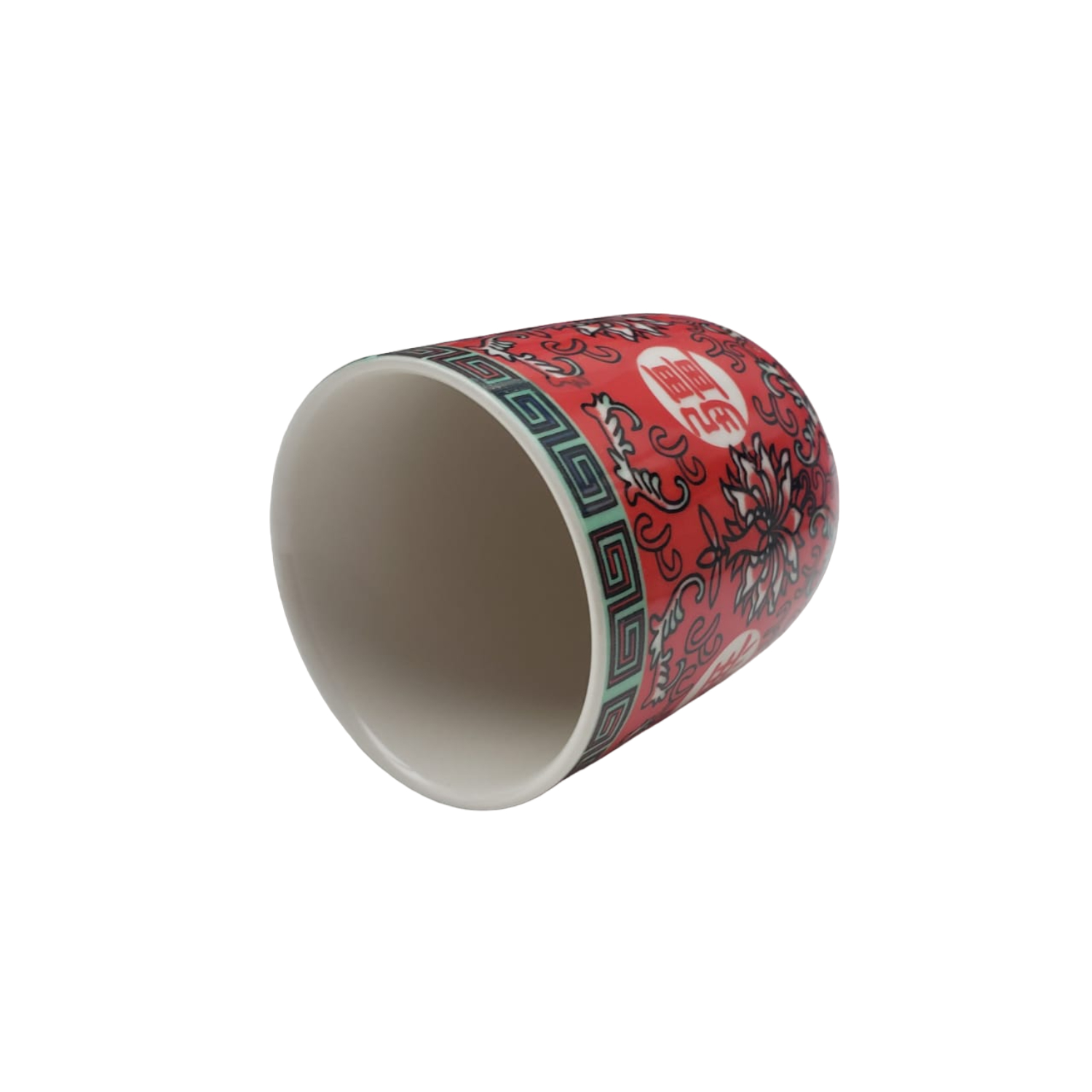 TAZA LOZA DISEÑO ROJO 125ML - 3