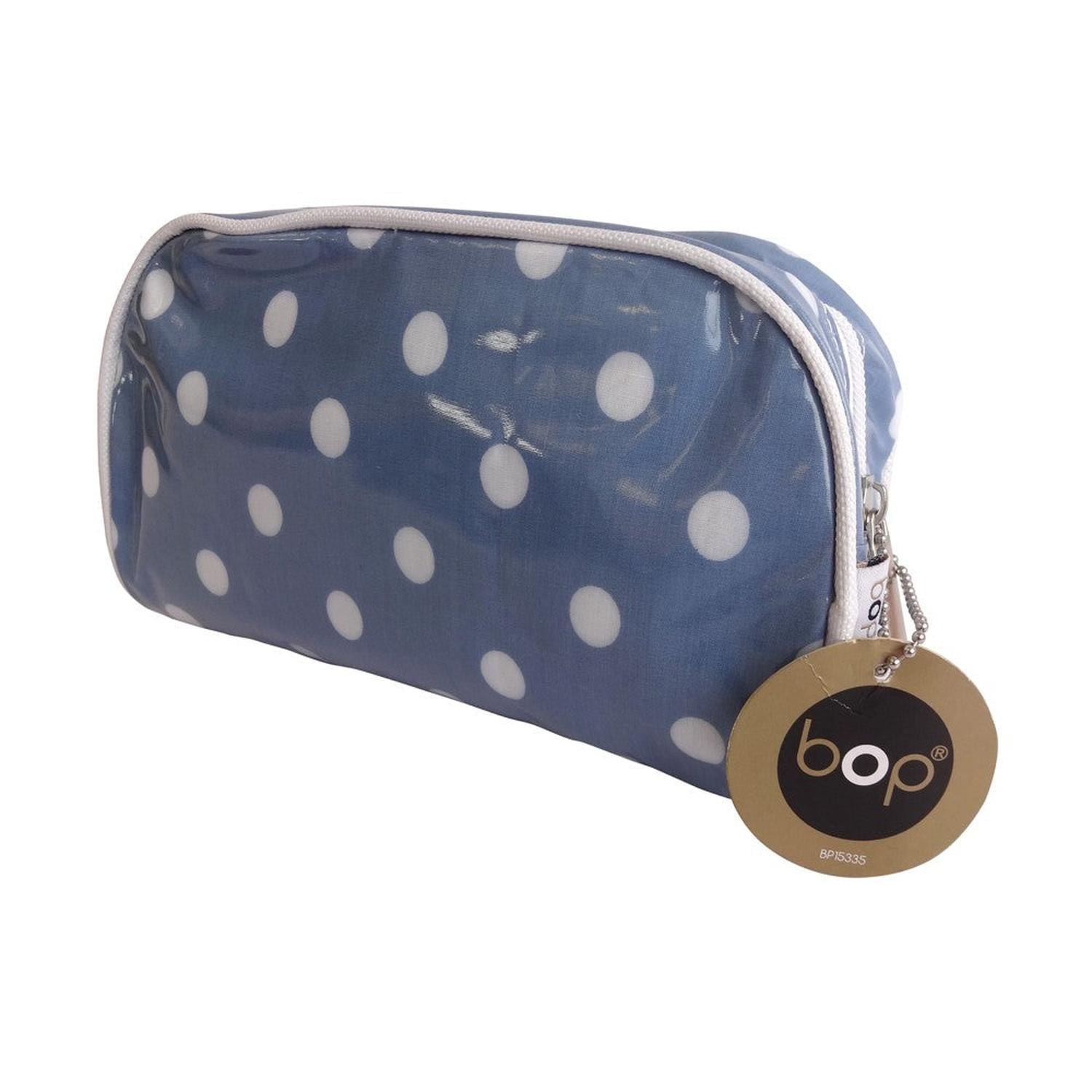 COSMETIQUERO HOMEWELL AZUL CON PUNTOS BLANCOS BOP - 1
