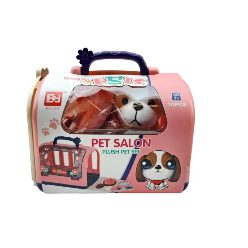 SET HOMEWELL MASCOTA PELUCHE CON ACCESORIOS ROSA - 1