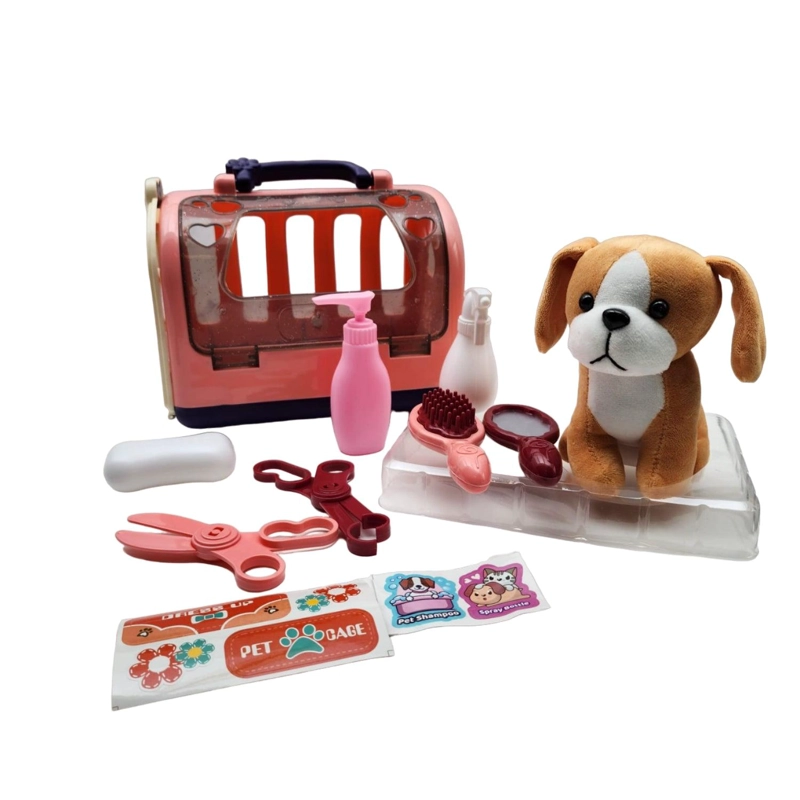 SET HOMEWELL MASCOTA PELUCHE CON ACCESORIOS ROSA - 2