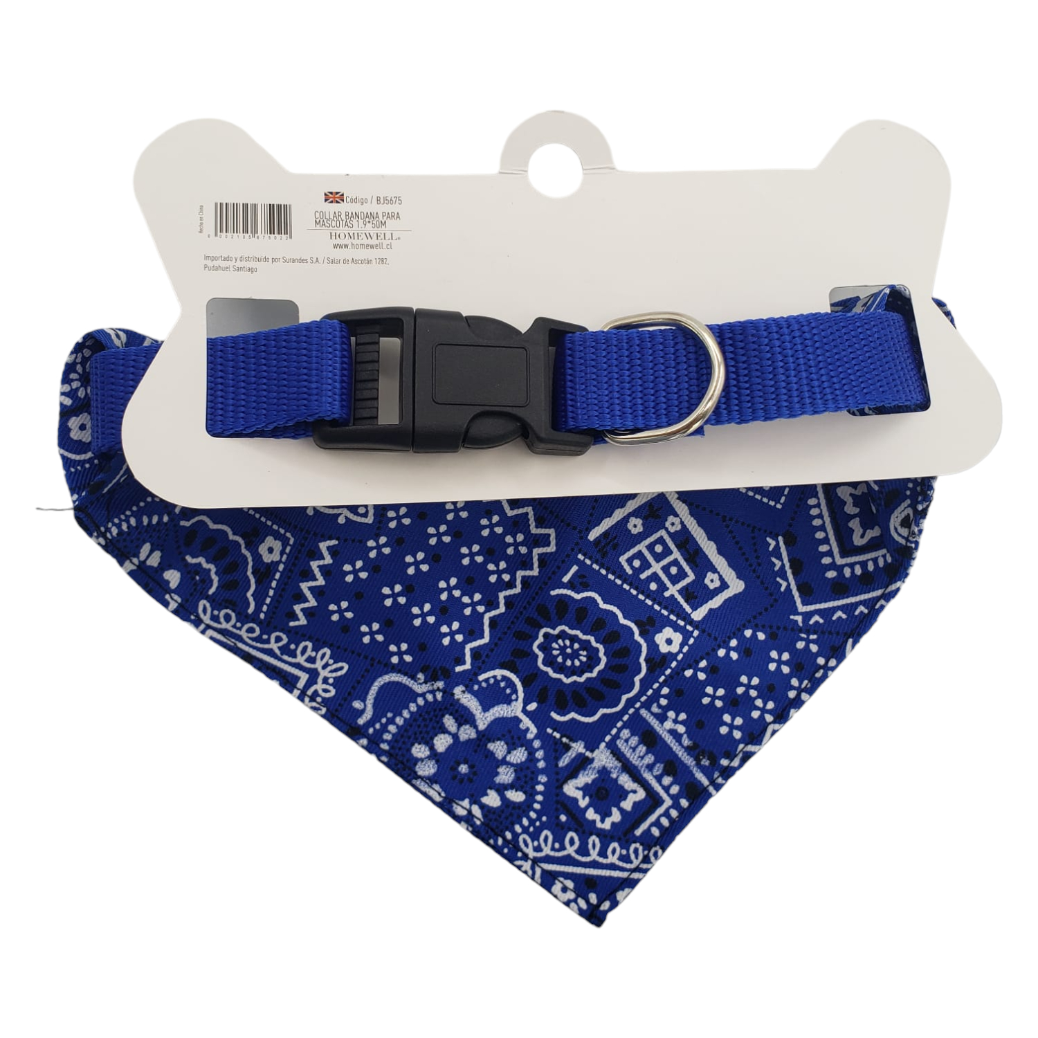 BANDANA AZUL PARA MASCOTA 13*17CM - 2