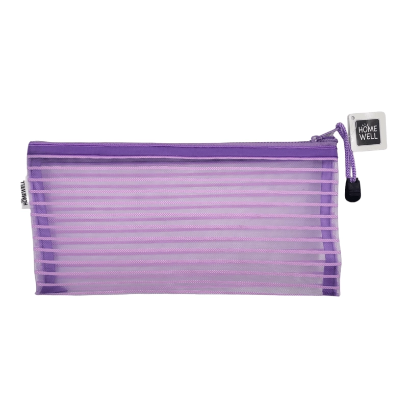 ESTUCHE TRASLUCIDO RAYADO MORADO - 1