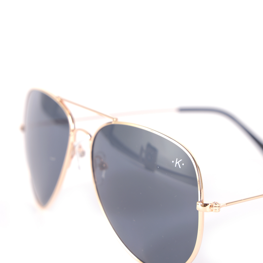 LENTES DE SOL AVIADOR NEGRO DORADO UV400 - 3