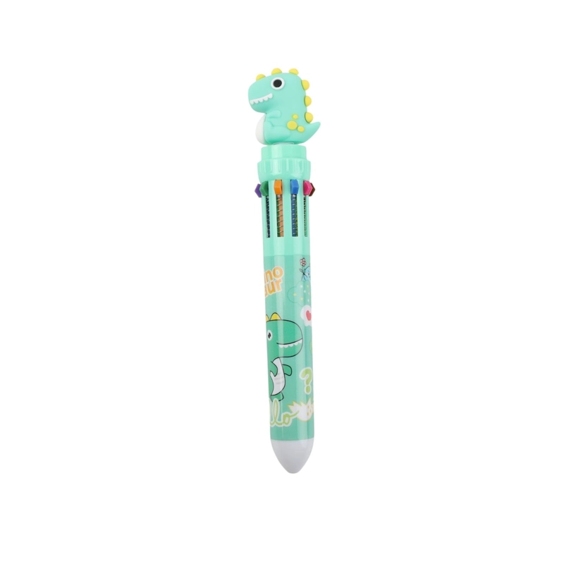 LÁPIZ HOMEWELL DISEÑO DINOSAURIO 10 EN 1 CELESTE - 1