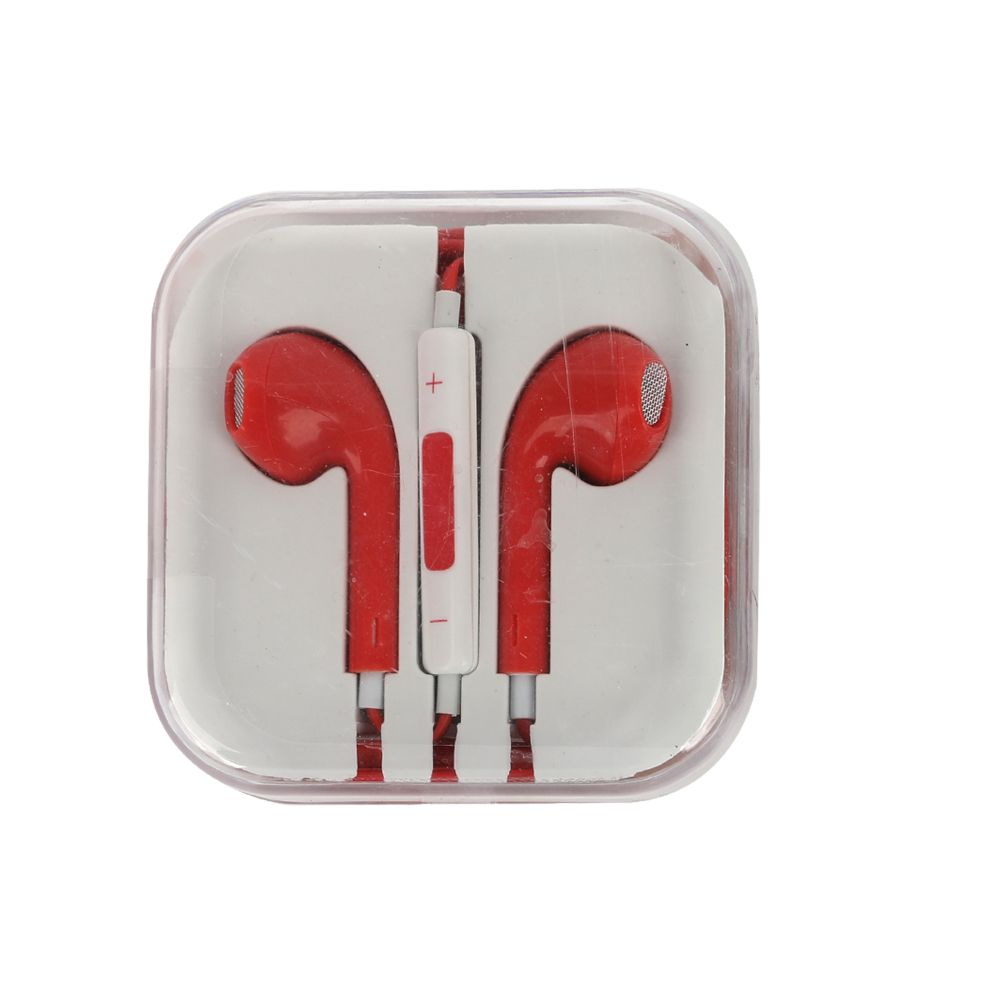 AUDIFONO CON CONTROL VOLUMEN ROJO - 1