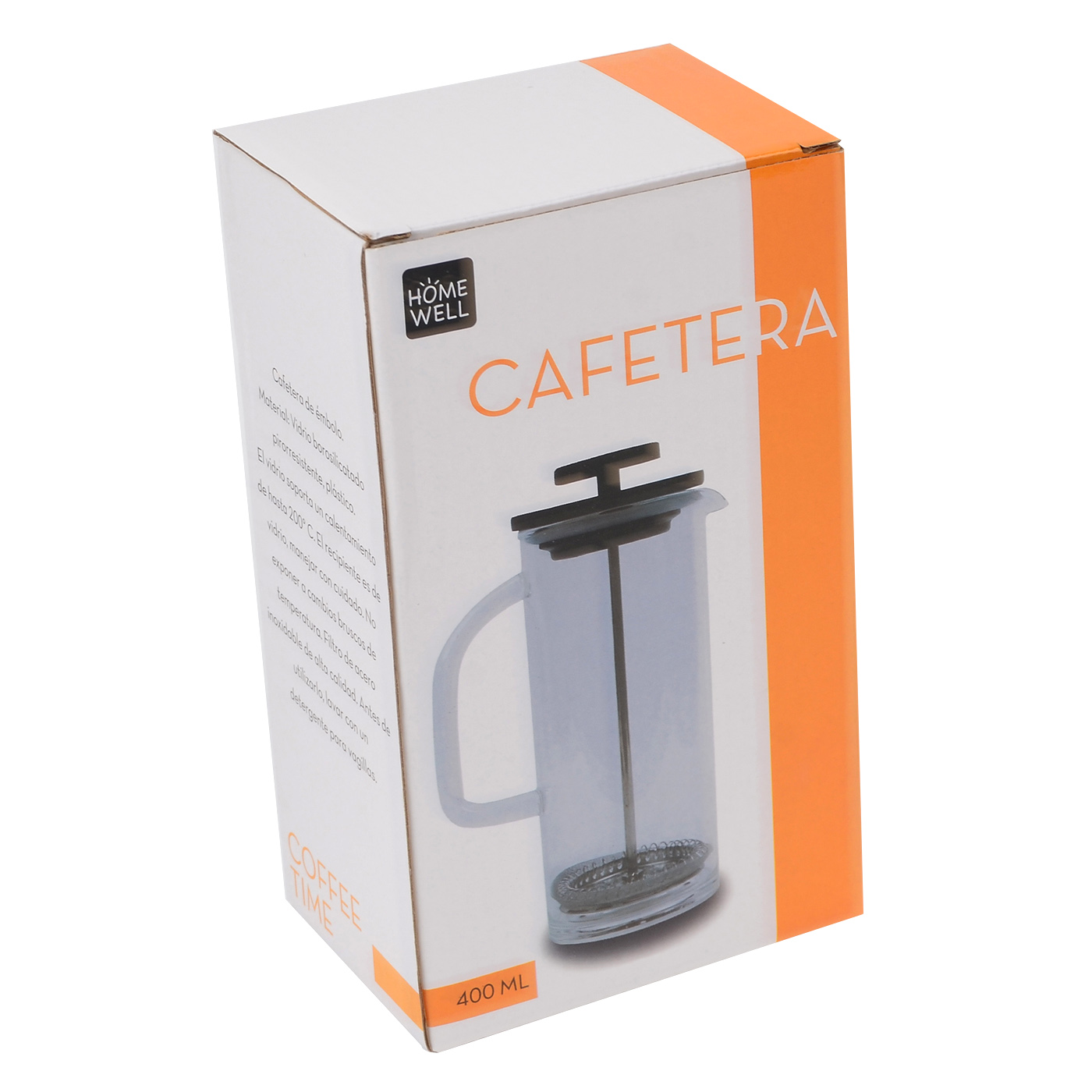 CAFETERA VIDRIO 400ML FRANCESA ÉMBOLO PRENSA - 2