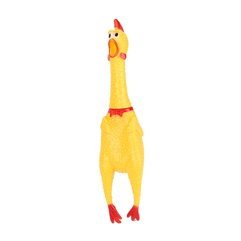 JUGUETE HOMEWELL POLLO DE HULE CON SONIDO 40 CM - 1