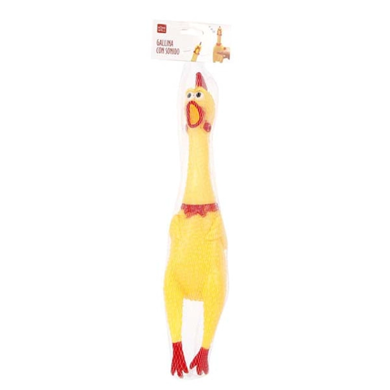 JUGUETE HOMEWELL POLLO DE HULE CON SONIDO 40 CM - 2