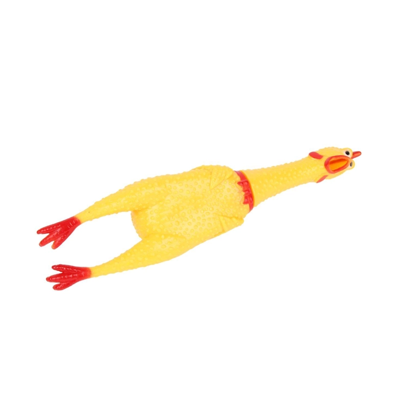 JUGUETE HOMEWELL POLLO DE HULE CON SONIDO 40 CM - 3