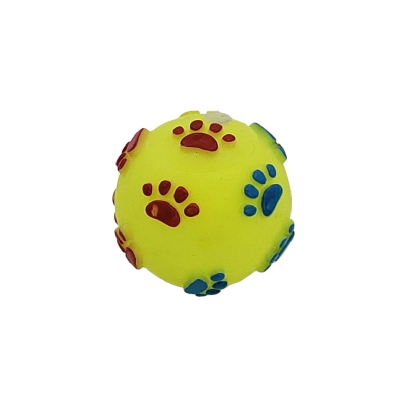 PELOTA PERROS HOMEWELL JUGUETE AMARILLO - 1