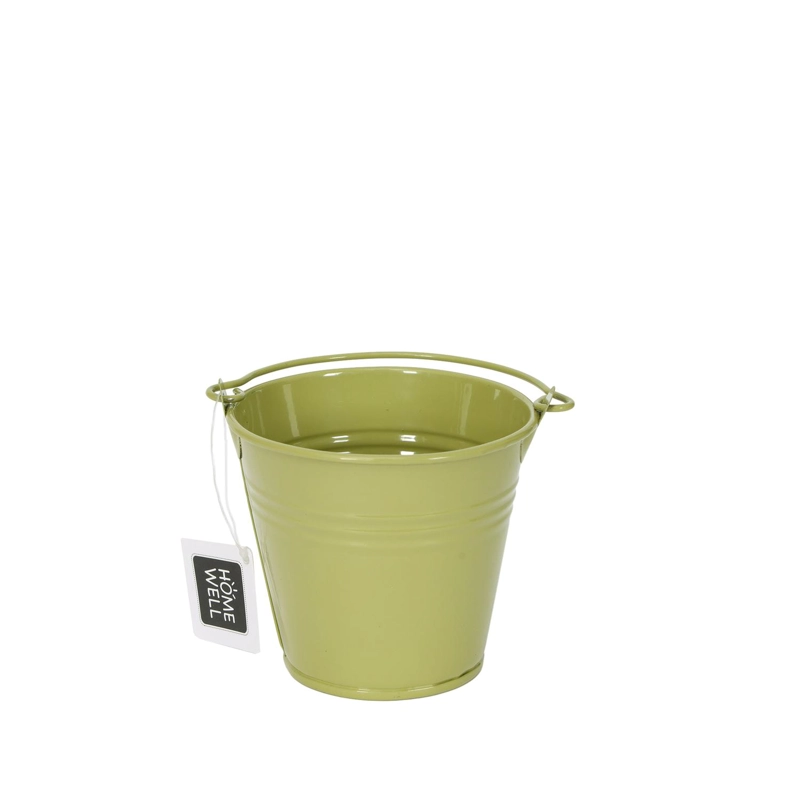 BALDE DE METAL VERDE MENTA - 1
