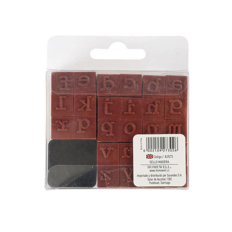 SET SELLOS DE MADERA MINUSCULAS - 3