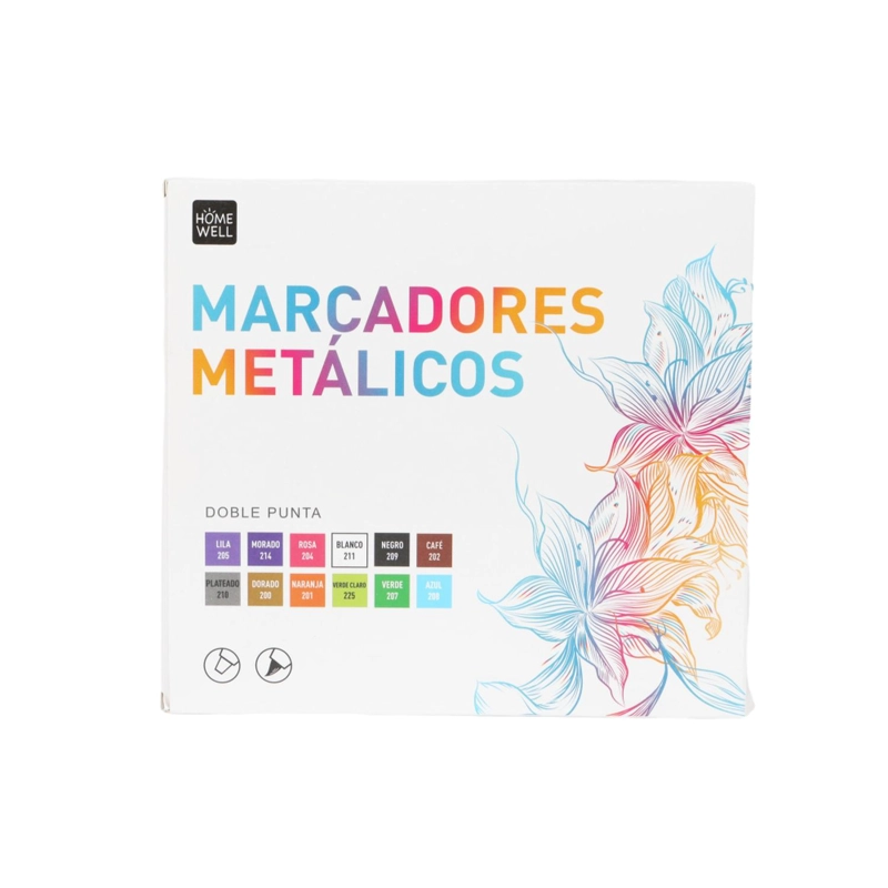 MARCADORES METALICOS DOBLE PUNTA HOMEWELL - 1