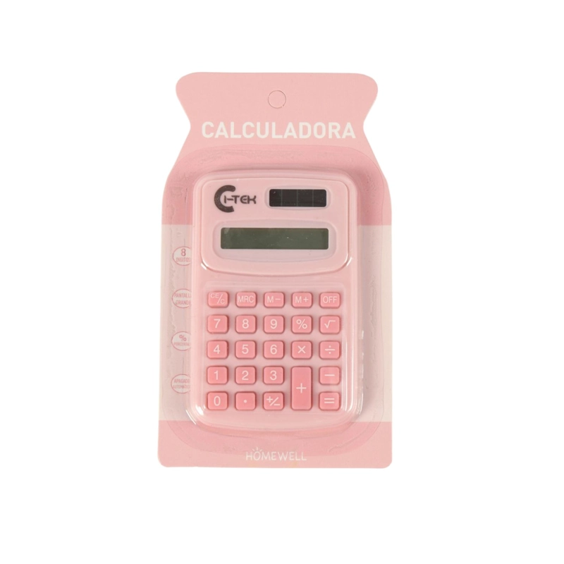 CALCULADORA COMPACTA PINK COLOR - 1