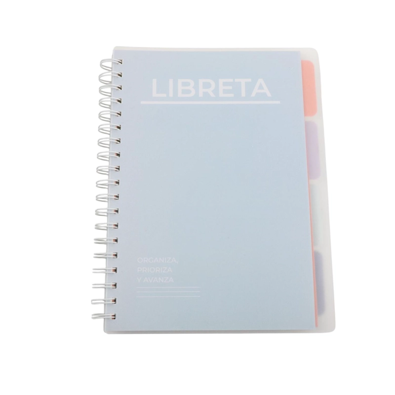 LIBRETA PASTEL CON SEPARADORES - 1