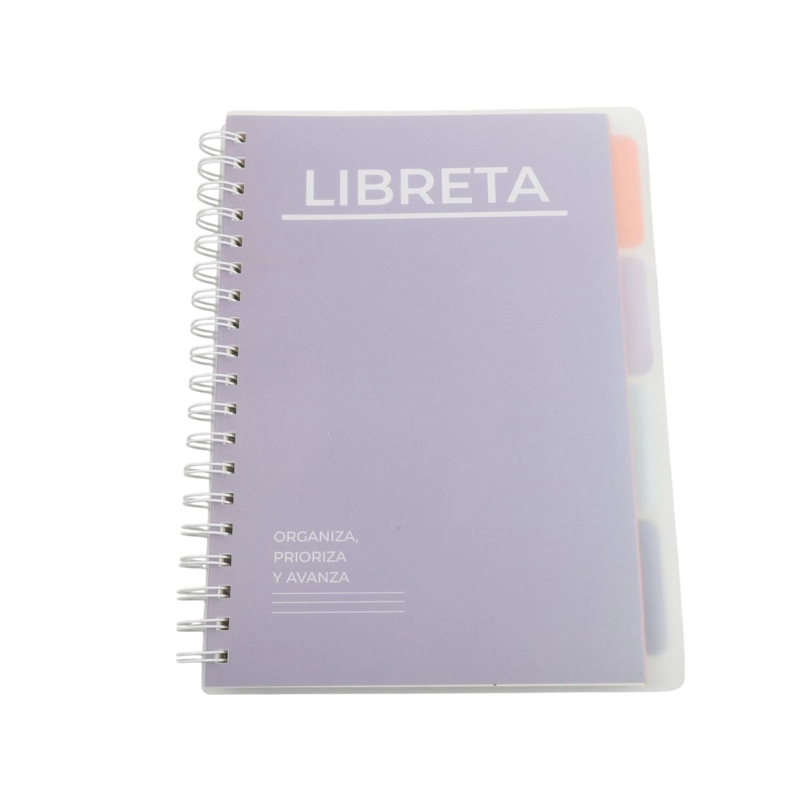 LIBRETA PASTEL CON SEPARADORES - 1