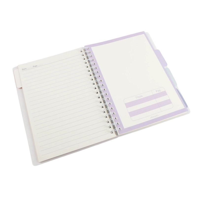 LIBRETA PASTEL CON SEPARADORES - 2