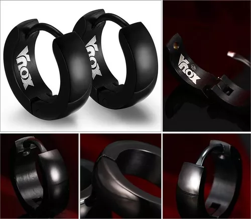 AROS ROYAL MADRIZ PUNK HOMBRE MUJER BLACK MANBA EARING MODA - 2