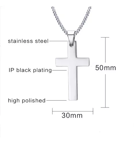 COLLAR CRUZ SILVER ESPACE ELEGANTE JUVENIL ROYAL MADRIZ - 3