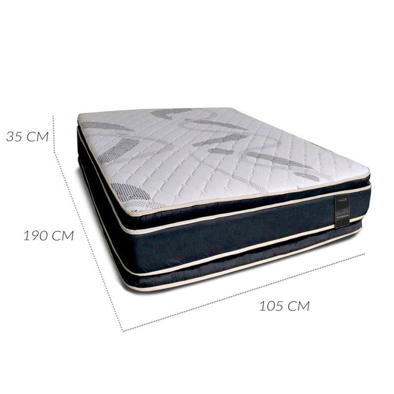 COLCHON RESORTE POCKET EUROTOP SLEEPWELL DUALSIDE 1,5 PLAZA - 3
