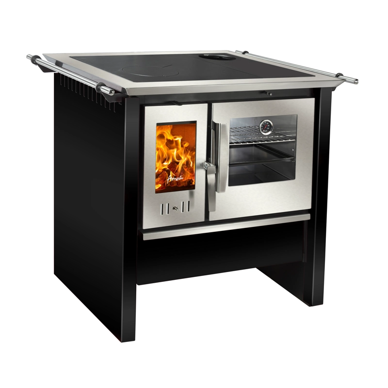 COCINA COMBUSTIÓN LENTA AMESTI ALLEGRA NEGRA