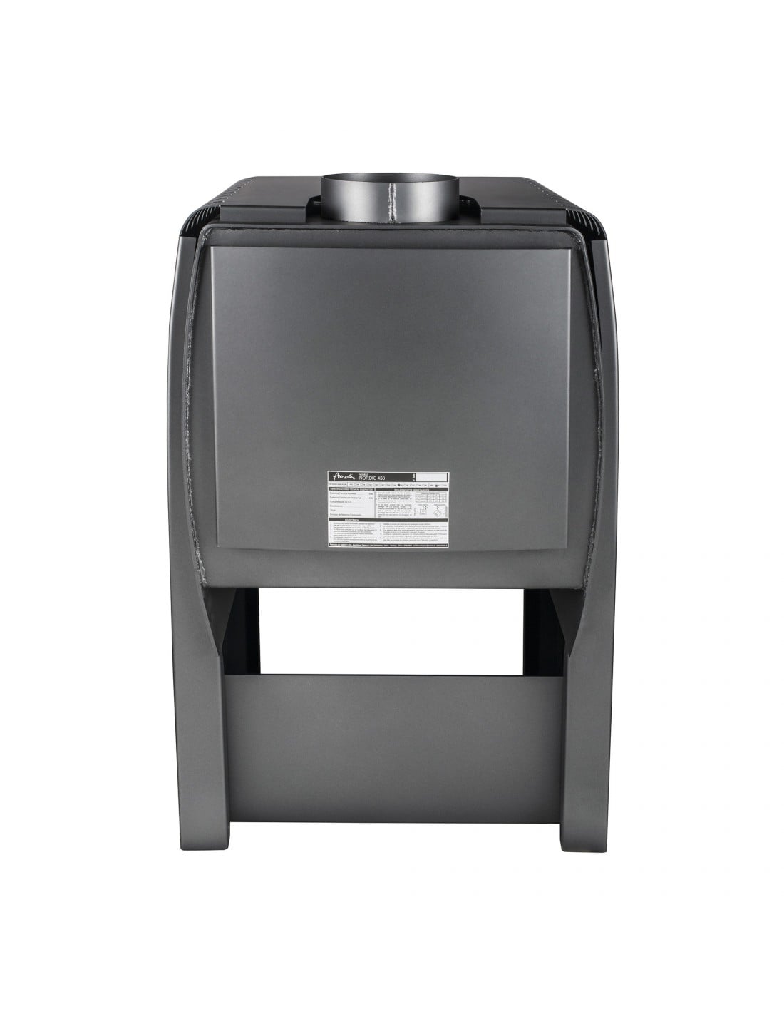 COMBO CALEFACTOR LEÑA AMESTI NORDIC450 + KITINST6' + SETMURO GRIS - 3