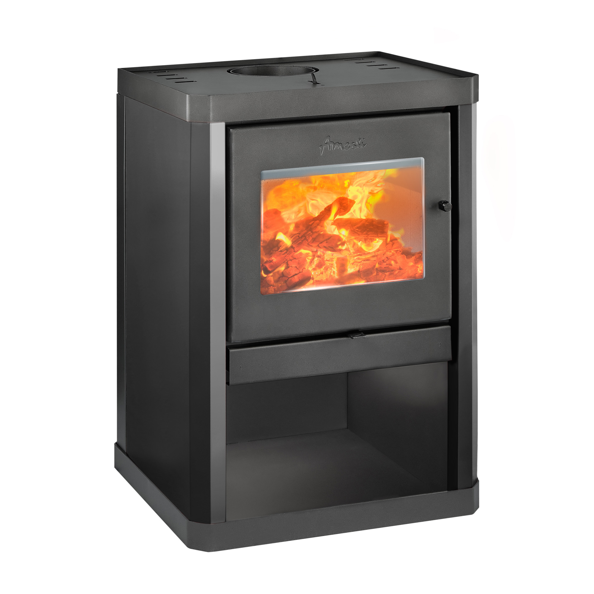 CALEFACTOR A LEÑA AMESTI CLASSIC 400 NEGRO SATINADO