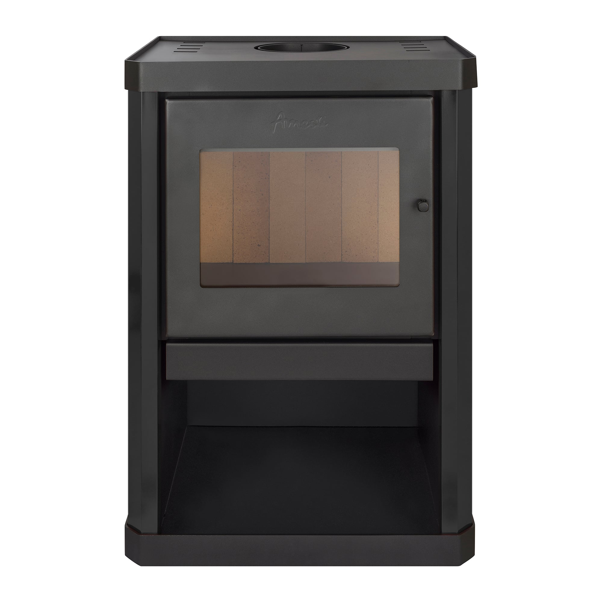 CALEFACTOR A LEÑA AMESTI CLASSIC 400 NEGRO SATINADO - 3