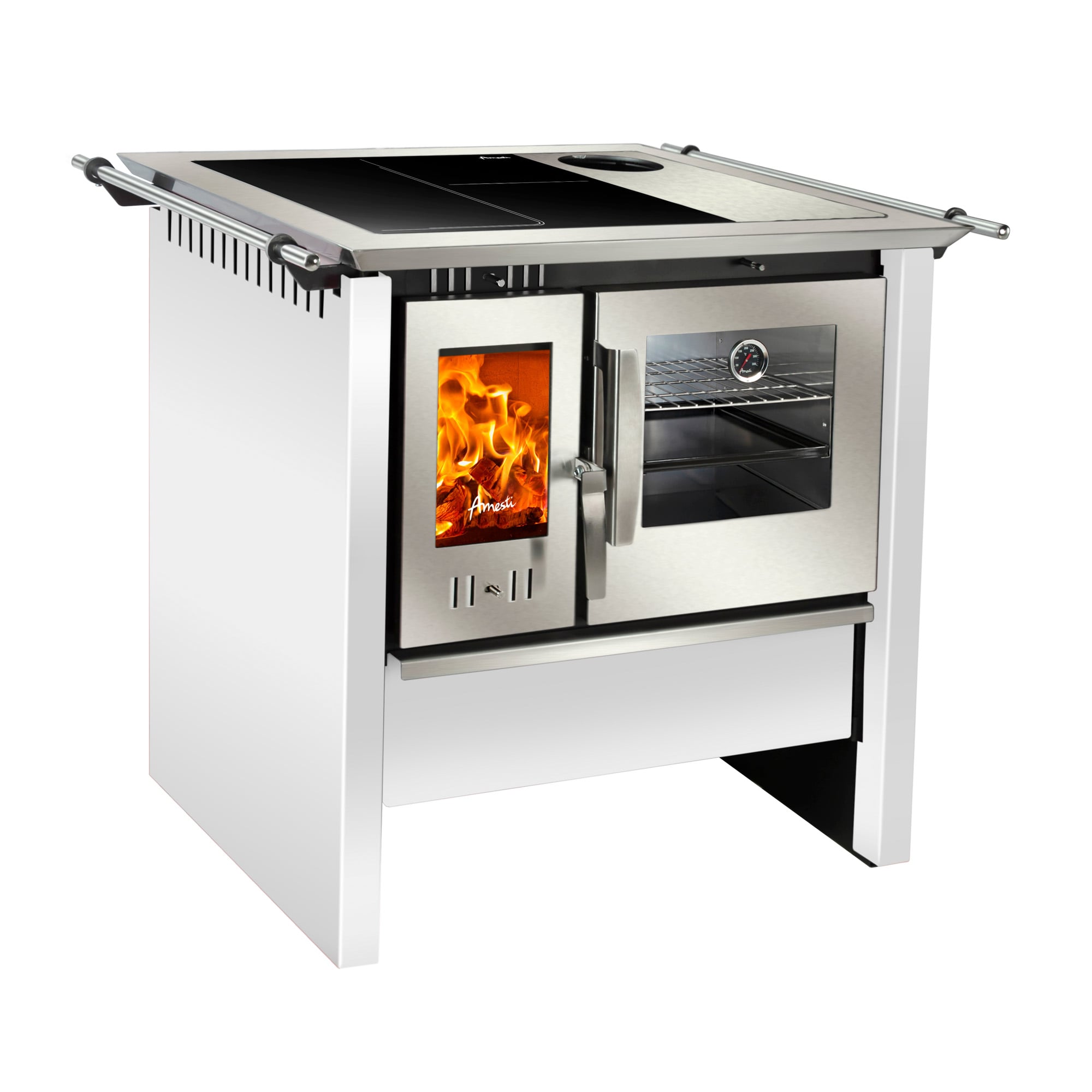 COCINA A LEÑA AMESTI 3 PLATOS ALLEGRA VITROX BLANCA