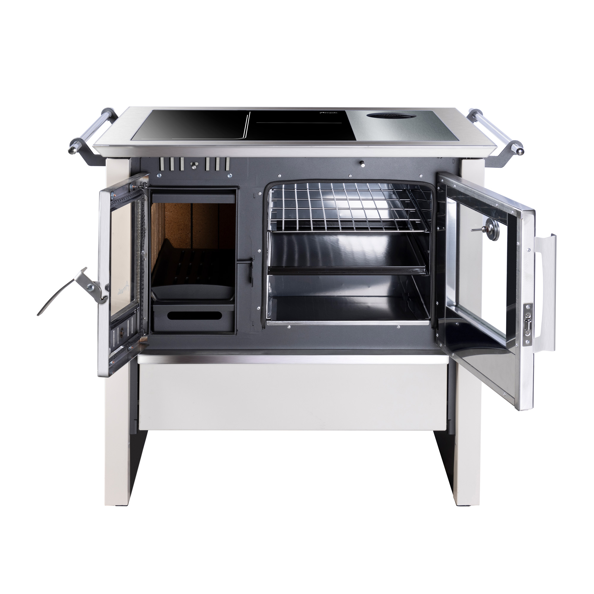 COCINA A LEÑA AMESTI 3 PLATOS ALLEGRA VITROX BLANCA - 2